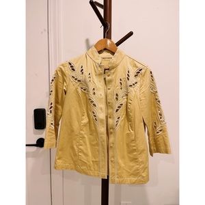 Vintage Embroidered Button Down with Mandarin Collar